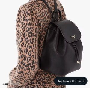 Kate Spade Rare Sold Out Medium Sinch Leather Backpack Authentict